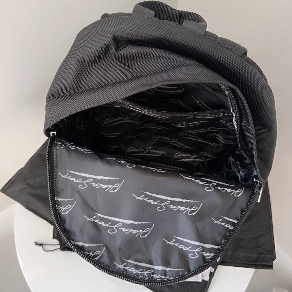 PHILIPP PLEIN SPORT Backpack Grey Black Designer - Picture 10 of 11